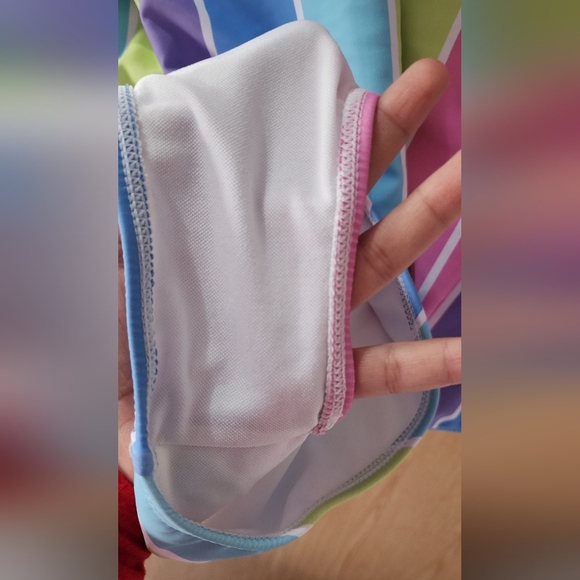 Colorful Striped One-Piece Swimsuit - Picture 4 of 6